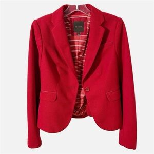 The Limited Button Front Fully Line Blazer Jacket Flap Close Pockets Notch Lapel